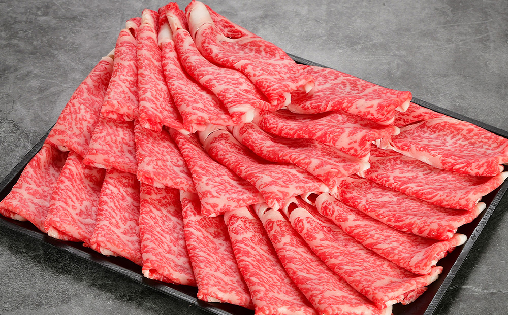 佐賀牛肩ローススライス500g(化粧箱入り)【牛肉 牛 スライス 霜降り すき焼き しゃぶしゃぶ 贈答用 ギフト 佐賀県産】(H065138)