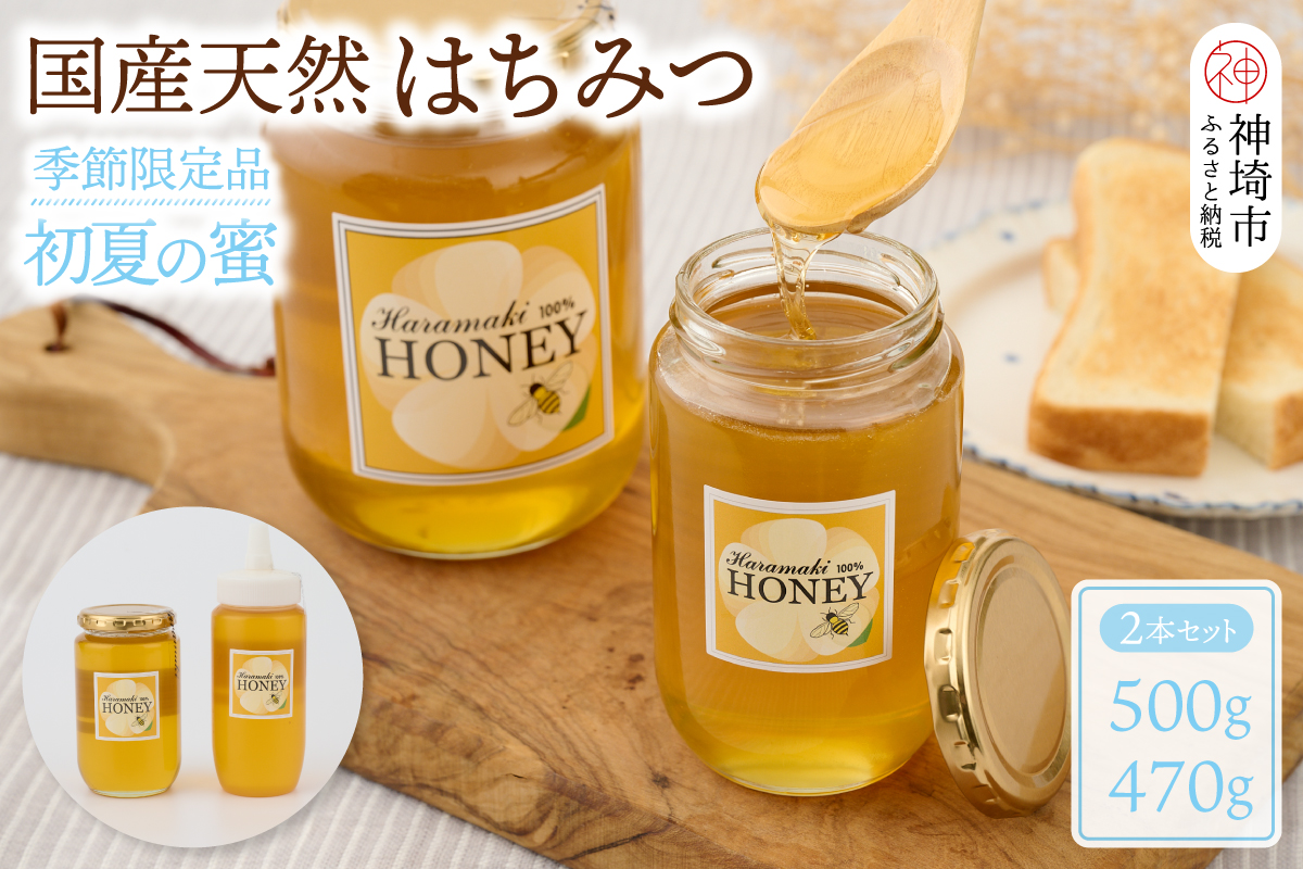 【数量限定】国産天然蜂蜜（初夏の蜜）500g & 470g【 合計970g 】 (H049117)