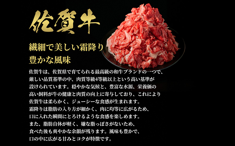 【和牛セレブ】佐賀牛 切り落とし 500g【肉 ブランド牛 和牛 牛肉 ふるさと納税】(H113117)