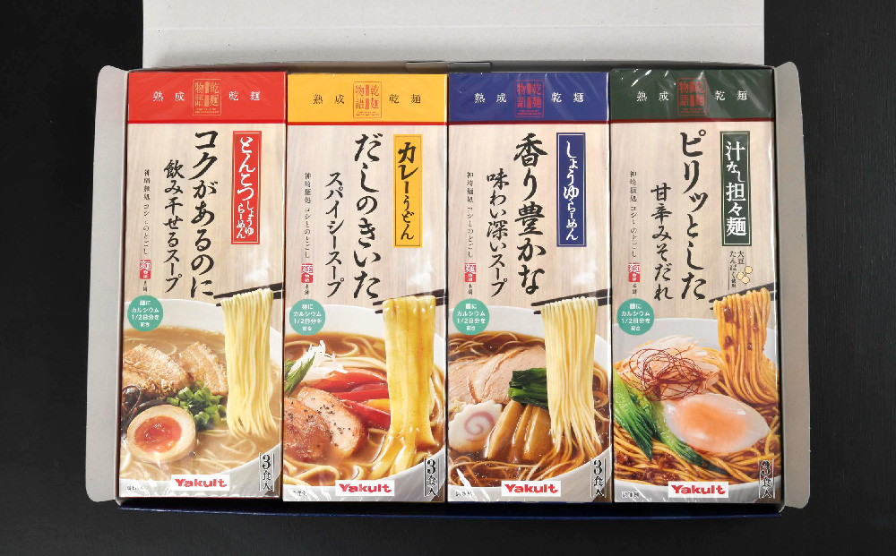 乾麺物語12食入ギフトセット 【麺類 ラーメン 汁なし担々麺 カレーうどん ギフトセット】(H023103)