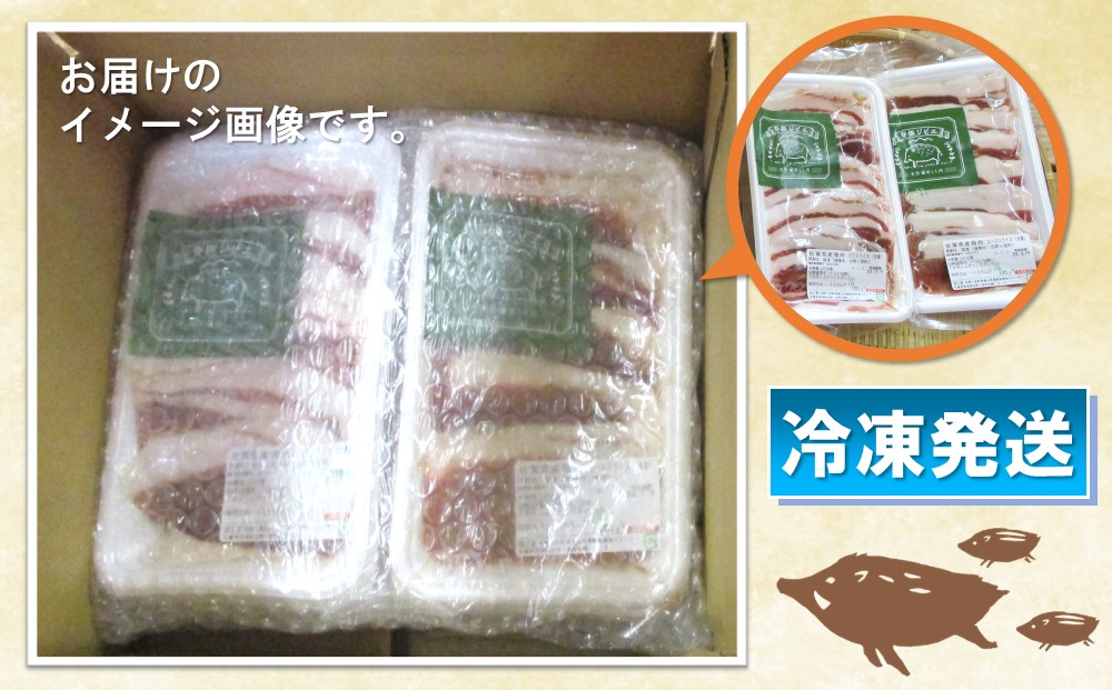 脊振ジビエ イノシシ肉スライスセット ロース＆バラ 約600g 【脊振 ジビエ イノシシ肉 ロース バラ】(H044123)