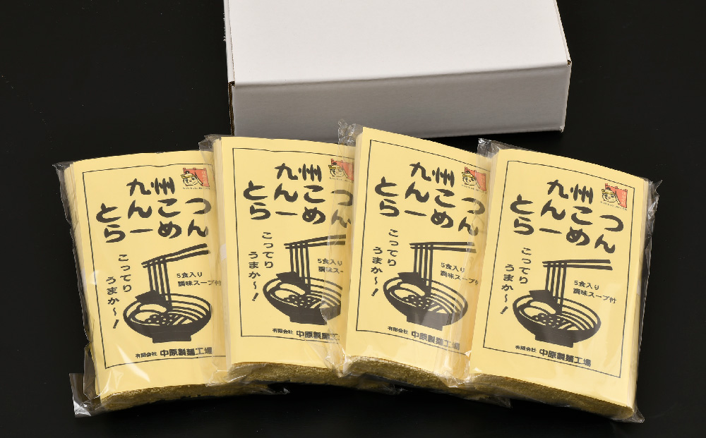 九州とんこつらーめん 5食入り×4袋【神埼素麺 伝統技術 ノンフライ ストレート麺 人気 保存食 即席麺】(H045104)