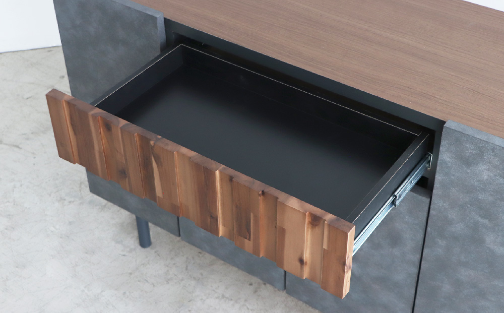 【東馬家具】クリート SB 120 CL【美しさ モダン 空間作り ワンランク上 贅沢 アカシア材 コンクリート調 完成品 脚のみ取付】(H060620)