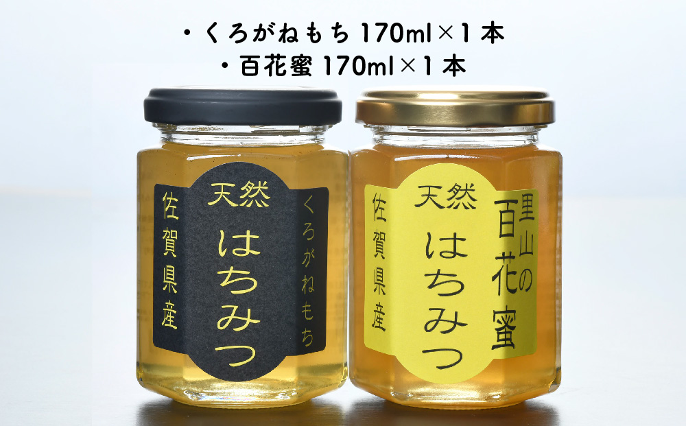 ワン・ニャン 蜂蜜セット(クロガネモチ＆百花蜜 各170ml×1) 【はちみつ 百花蜜 ゆるキャラ くねんワン くねんニャン 】(H059116)