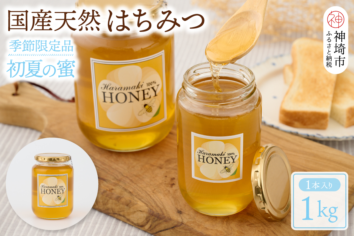 【数量限定】2023年産 国産天然蜂蜜（初夏の蜜）1kg  (H049118)