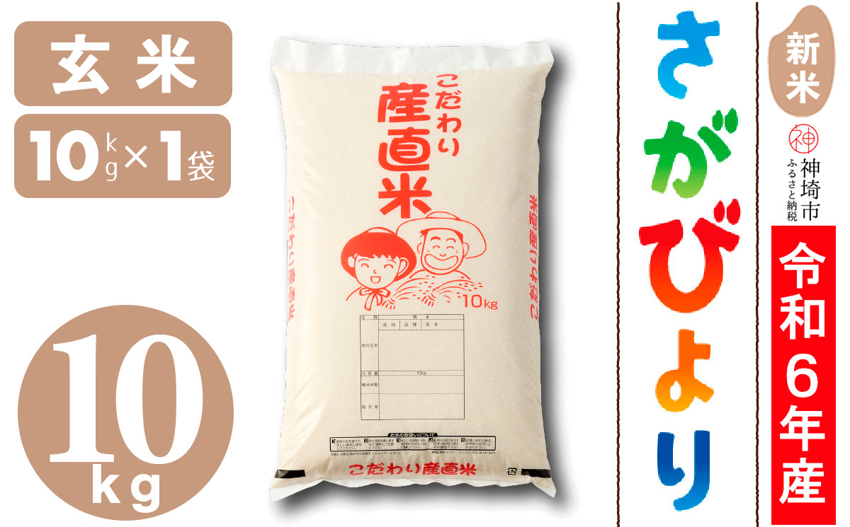 【令和6年産 新米】さがびより 玄米 10kg【米 お米 コメ 玄米 10kg おいしい ランキング 人気 国産 ブランド 地元農家】(H061352)