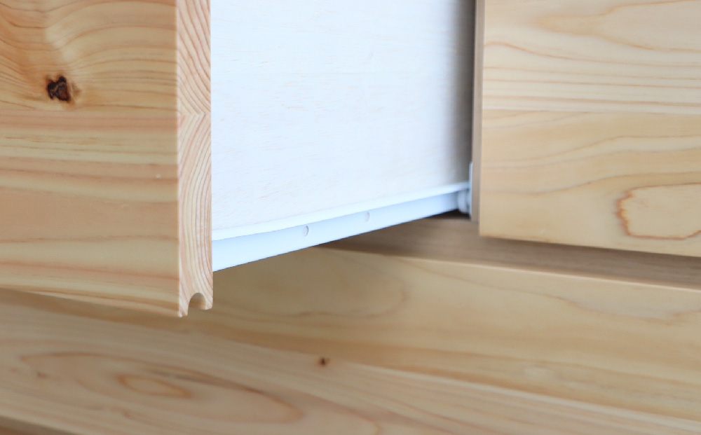 【東馬家具】チプレ 110チェスト【天然 ヒノキ シンプル 国産 自然素材 安心 安全 品質 ナチュラル 収納力 インテリア 完成品 脚のみ取付】(H060633)