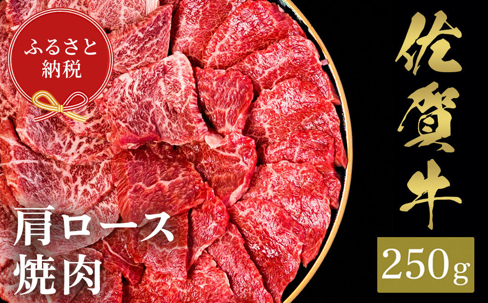 【和牛セレブ】佐賀牛 焼肉肩ロース 250g【肉 ブランド牛 和牛 牛肉 ふるさと納税】(H113102)