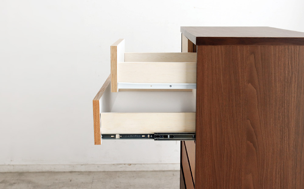 【東馬家具】カンザス 60チェスト BR【木目 天然素材 6段 グラデーション 収納力 上質 棚 完成品】(H060634)