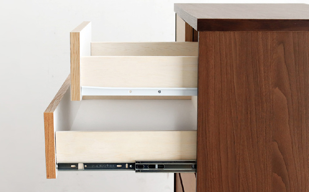 【東馬家具】カンザス 90チェスト BR【木目 天然素材 6段 グラデーション 収納力 上質 棚 完成品】(H060635)