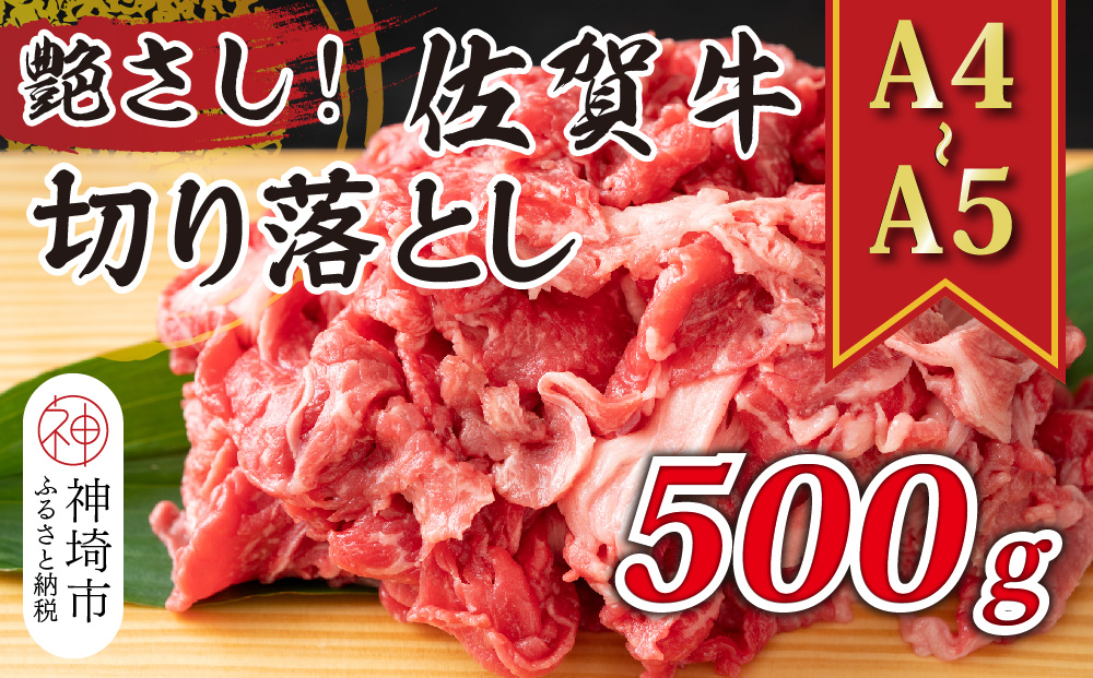 【先行受付 R6年12月中旬より発送】艶さし！【A4～A5】佐賀牛切り落とし 500g【肉 牛肉 ブランド牛 黒毛和牛 ふるさと納税】(H112123)