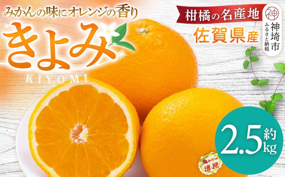 【令和7年3月より発送】佐賀県産柑橘『清見』約2500g【フルーツ 果物 みかん オレンジ 柑橘 デザート ふるさと納税】(H108109)