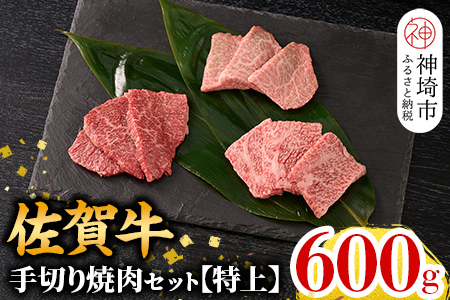 【3月発送】【こだわりの手切り！】牧場直送 佐賀牛焼肉セット(特上)(H106124)