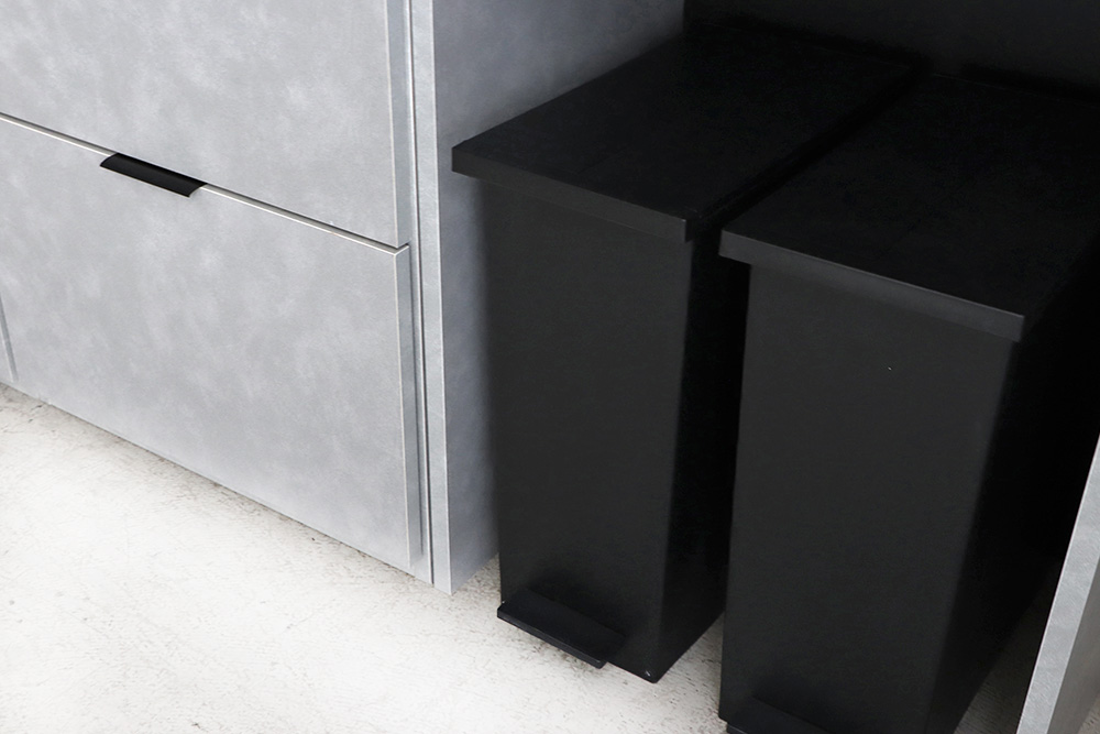 【東馬家具】モルタ_板戸+60ダスト引出+60チェスト+60OP引出+120天板ステン【キッチンカウンター キッチン リビング 収納 国産 シンプル ふるさと納税】(H060687)