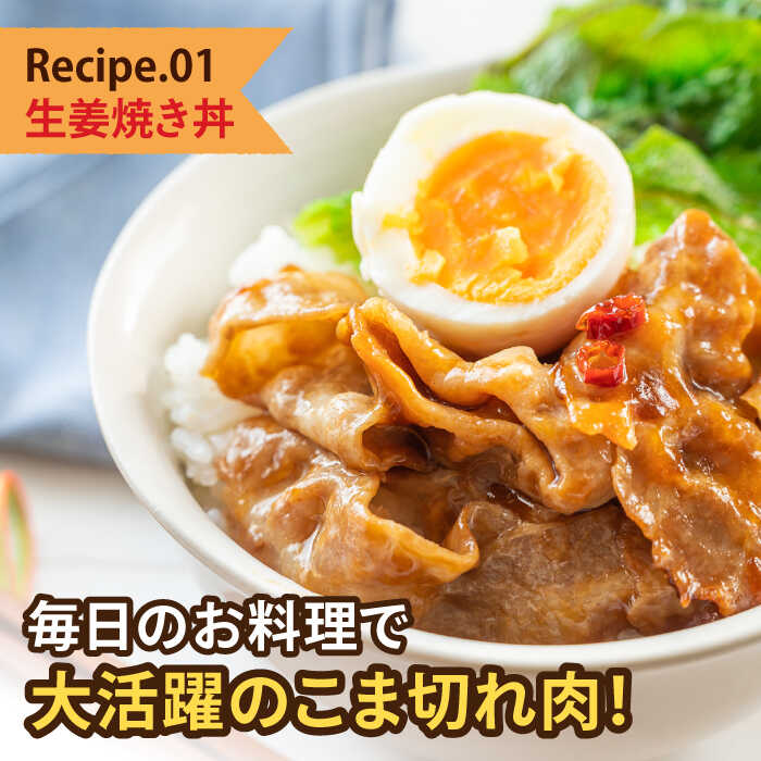 【3回定期便】＜毎日のお料理に便利に使える♪＞肥前さくらポーク こま切れ 1kg （500g × 2パック） 佐賀県産 国産豚肉 小間 小分け 吉野ヶ里町/アスタラビスタ [FAM029]