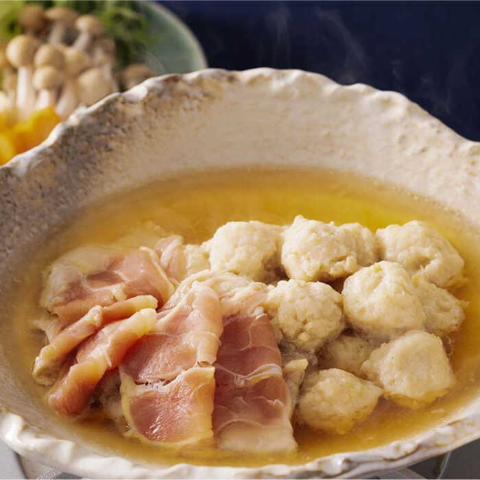 ＜鶏だしの美味しさを堪能！＞みつせ鶏 がばうま鍋（鶏だし）3～4人分×2袋 【スピード発送】  吉野ヶ里町/ヨコオフーズ [FAE124]