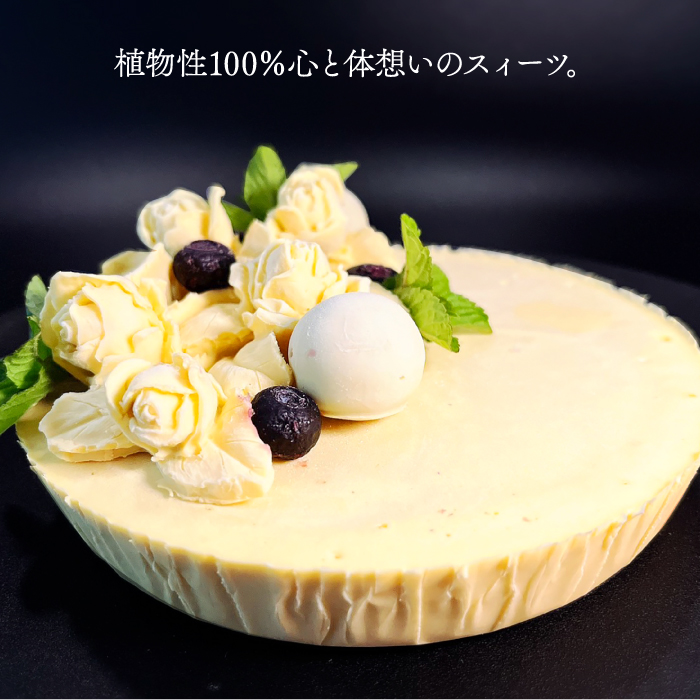 植物性100％ Vegan Raw Cake Mango（マンゴー/Mサイズ）お砂糖・小麦粉・乳製品不使用のスイーツ ヴィーガンローケーキ 吉野ヶ里町/Dondonyokunaru [FCF052]