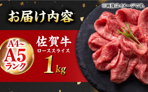 佐賀牛 ローススライス 1kg（500g×2P）吉野ヶ里町 [FDB063]