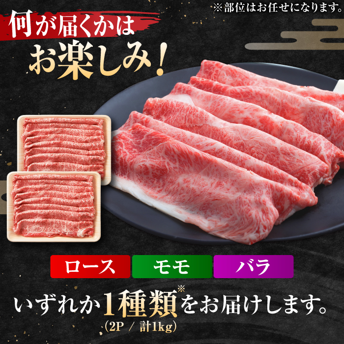 艶さし！佐賀牛 しゃぶしゃぶ・すき焼き用 1kg（500g×2P） ※肩ロース・肩バラ・モモのいずれか1部位※ 吉野ヶ里町 [FDB018]