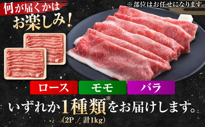 艶さし！佐賀牛 しゃぶしゃぶ・すき焼き用 1kg（500g×2P） ※肩ロース・肩バラ・モモのいずれか1部位※ 吉野ヶ里町 [FDB018]