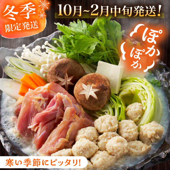 【10月～2月中旬発送】＜旨味溢れる！＞みつせ鶏九州水炊き2袋（3～4人前×2セット）吉野ヶ里町/ヨコオフーズ [FAE190]