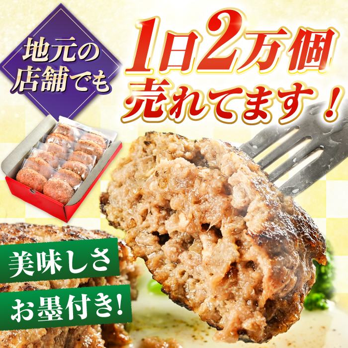 素材の味にこだわった佐賀牛入り 黒毛和牛ハンバーグ 1.4kg (140g×10個) がばいばーぐ 吉野ヶ里町/石丸食肉産業 [FBX038]