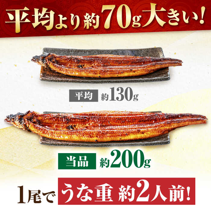 【全3回定期便】国産！九州仕立ての特大うなぎ蒲焼 計400g（200g×2尾）吉野ヶ里町/株式会社フジマキ うなぎ ウナギ 国産 [FDM008]