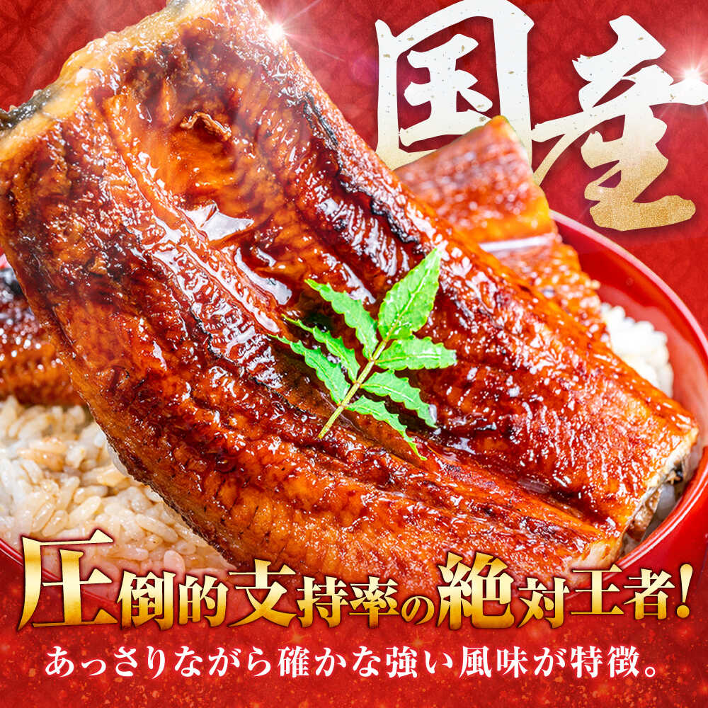 【国産/中国産】うなぎ蒲焼 食べ比べセット 2尾 計380g（160g×1/220g×1）吉野ヶ里町/株式会社フジマキ うなぎ ウナギ 蒲焼 [FDM001]