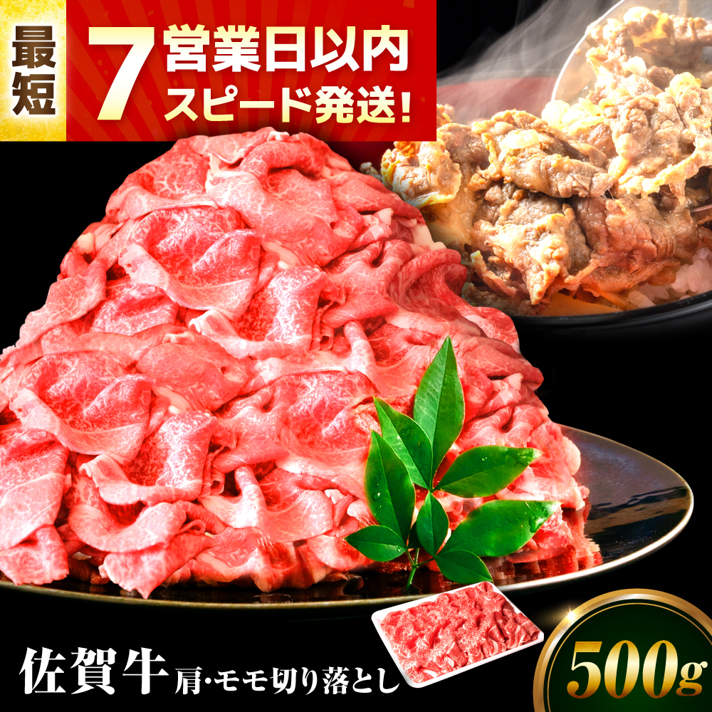 【7営業日以内発送！】 佐賀牛 肩・モモ切り落とし 500g 吉野ヶ里町/丸宗ミート [FDP019]