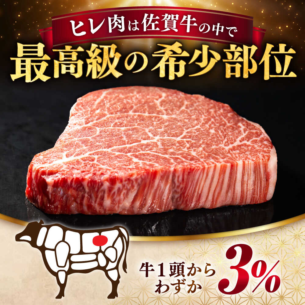 極上 佐賀牛 赤身 A5 ヒレ ステーキ  200g × 2枚 ヒレステーキ 吉野ヶ里町/KRAZY MEAT [FDR001]