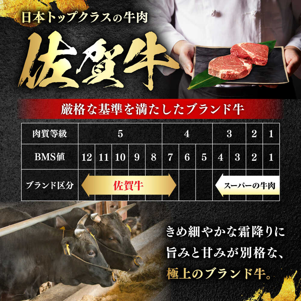 極上 佐賀牛 赤身 A5 ヒレ ステーキ  200g × 2枚 ヒレステーキ 吉野ヶ里町/KRAZY MEAT [FDR001]