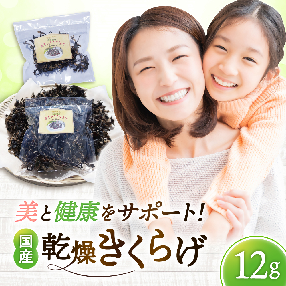 吉野ヶ里産 フルボ酸入り 福ちゃん 乾燥きくらげ 12g きくらげ キクラゲ [FDS001]