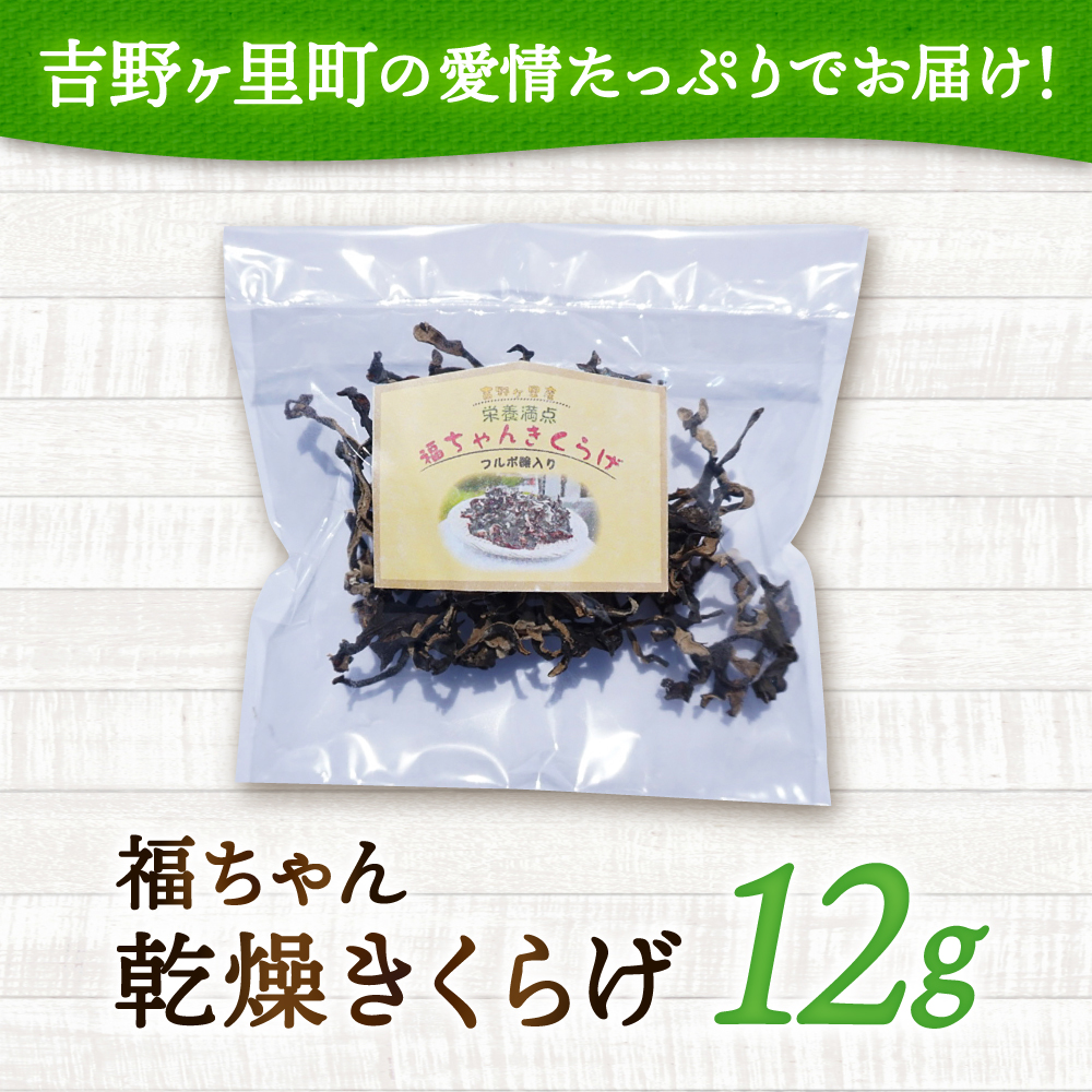 吉野ヶ里産 フルボ酸入り 福ちゃん 乾燥きくらげ 12g きくらげ キクラゲ [FDS001]