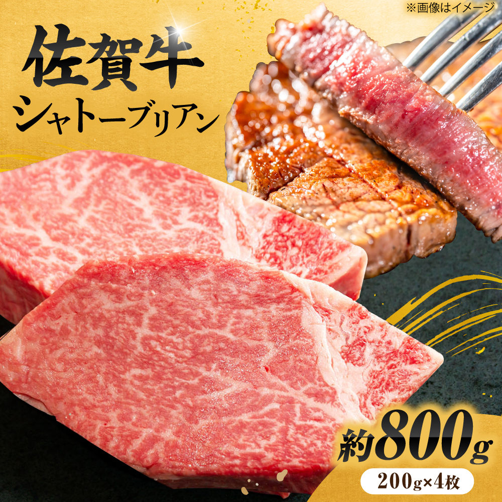 【最高級！とろける希少部位】 佐賀牛 シャトーブリアン 200g×4枚 総量800g 吉野ヶ里町/やま田商店 [FCH023]