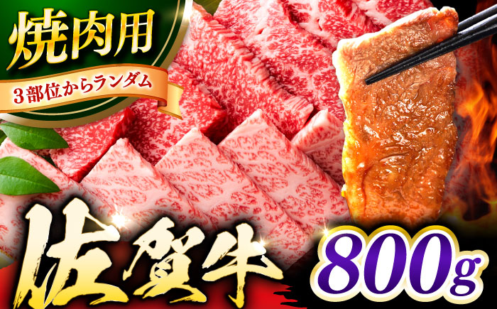 艶さし！ 佐賀牛 焼肉用（バラor肩orモモのいずれか1種）800g 吉野ヶ里町 [FDB077]