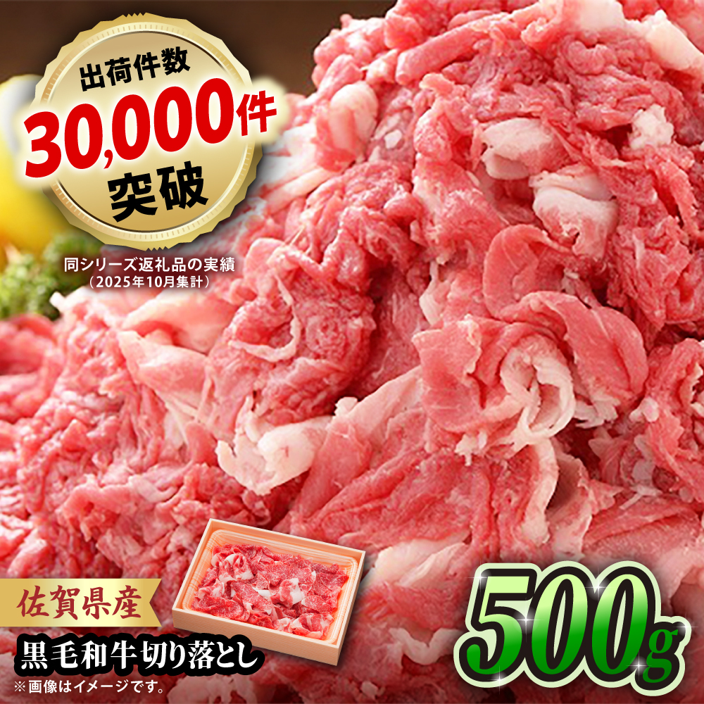 佐賀県産黒毛和牛 切り落とし 500g×1P 吉野ヶ里町/石丸食肉産業 [FBX050]