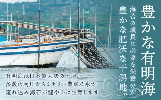 【訳あり】有明海産 焼き海苔 半切り 100枚 [FBT054]