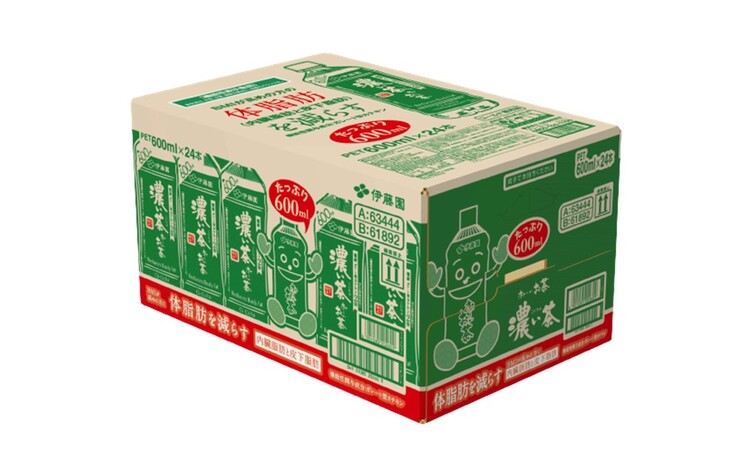 【隔月2回定期便】おーいお茶濃い茶 600ml×24本(合計2ケース)【伊藤園 お茶 緑茶 濃い 渋み まとめ買い 箱買い ケース買い カテキン 2倍 体脂肪 備蓄 防災 熱中症】K071475