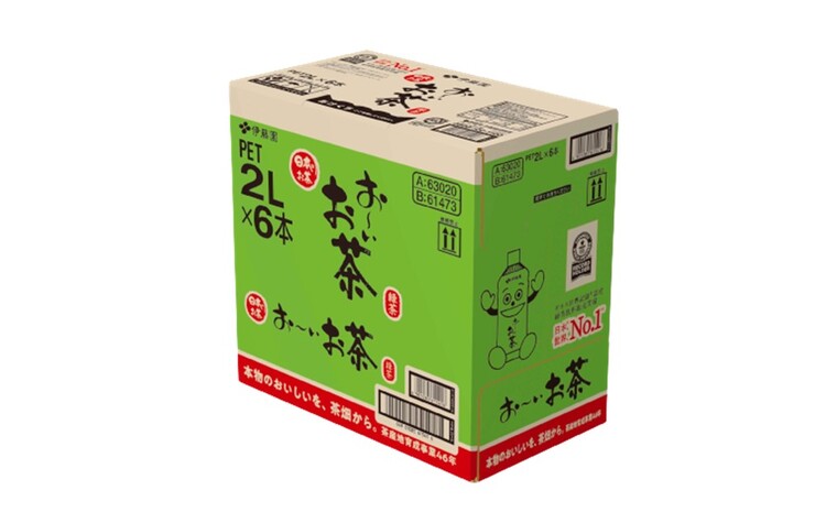 【隔月2回定期便】おーいお茶緑茶 2L×6本(合計2ケース)【伊藤園 お茶 緑茶 まとめ買い 箱買い 熱中症対策 水分補給 備蓄 防災】K071466