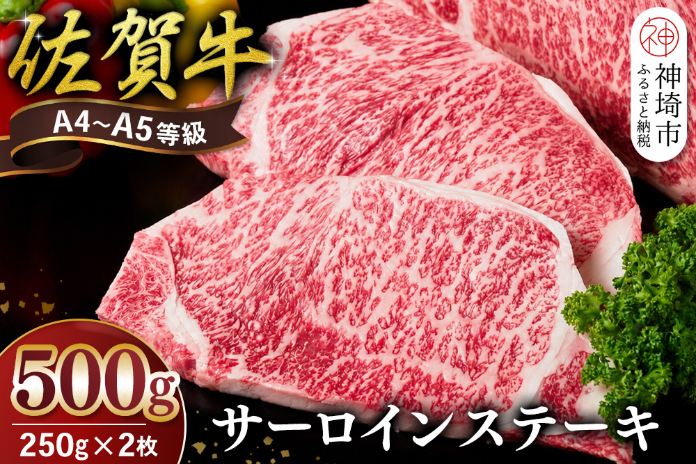 佐賀牛 サーロインステーキ 250g×2枚【霜降りサーロイン ステーキ用 贈答用 高級肉 濃厚 サシ 美味しい 絶品 やわらか クリスマス パーティー イベント お祝い ブランド肉】K030146