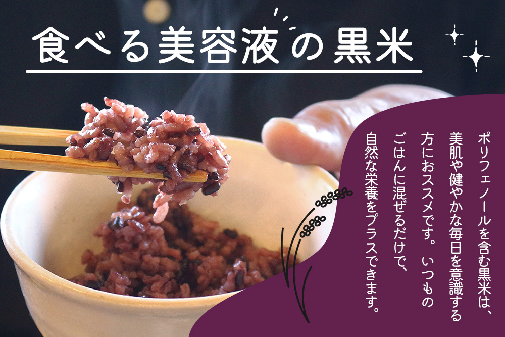 黒米500g【古代米 黒米 ポリフェノール豊富 国産雑穀 栄養価】K018038
