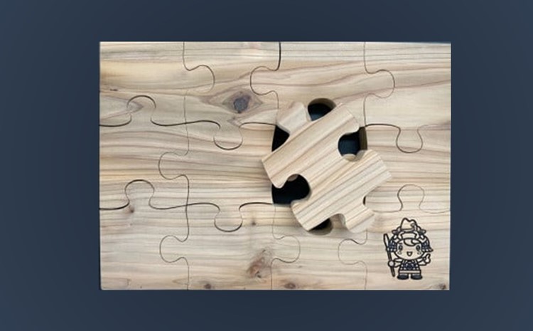 手づくり木製パズル(12ピース)【知育玩具 手づくり パズル 木製パズル 積み木 体に優しい 無塗料 オブジェ インテリア プレゼント ギフト お祝い】 A8-J052007