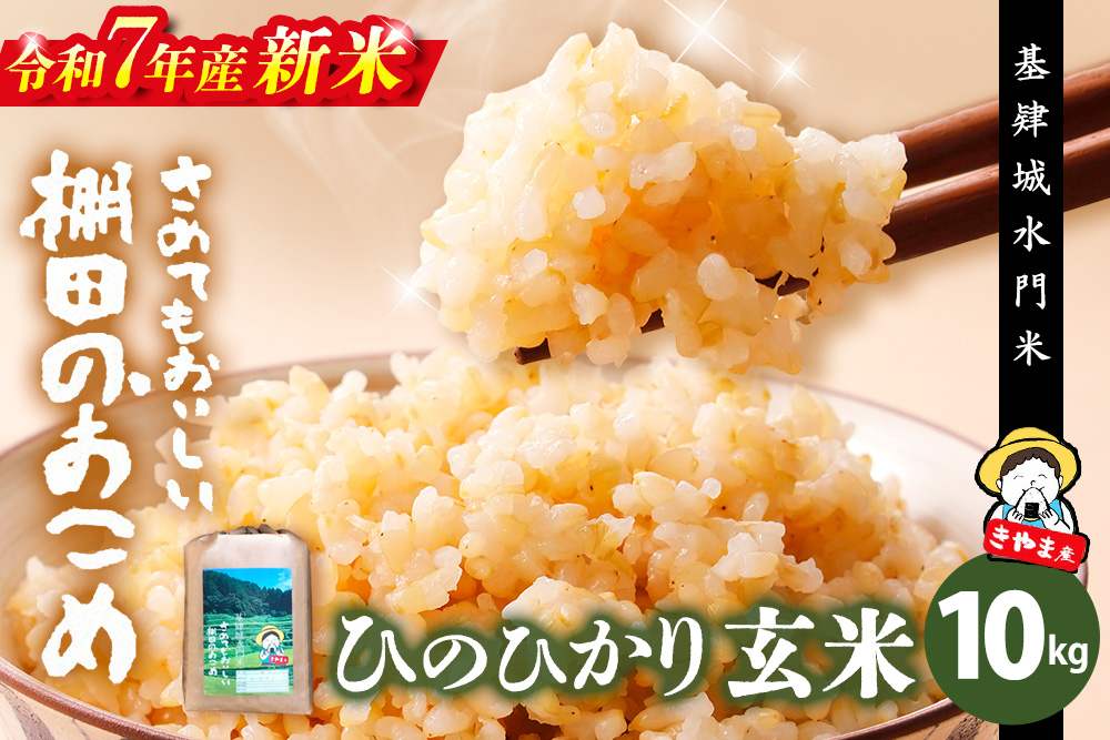 【令和7年産 新米】【基肄城水門米】さめてもおいしい棚田のお米 10kg【ひのひかり 米 玄米 お米 やまつき米 モチモチ 基山町産 棚田米 10kg kome okome shinnmai shinmai】K072010