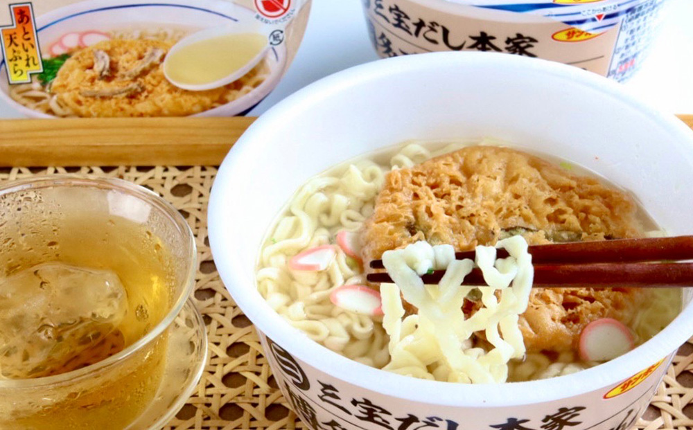 【年4回・四季の定期便】三宝だし本家 博多ごぼう天うどん 12食入(1ケース)【サンポー サンポー食品 カップ麺 カップラーメン うどん ごぼう天 ごぼ天 麺】C6-J001308