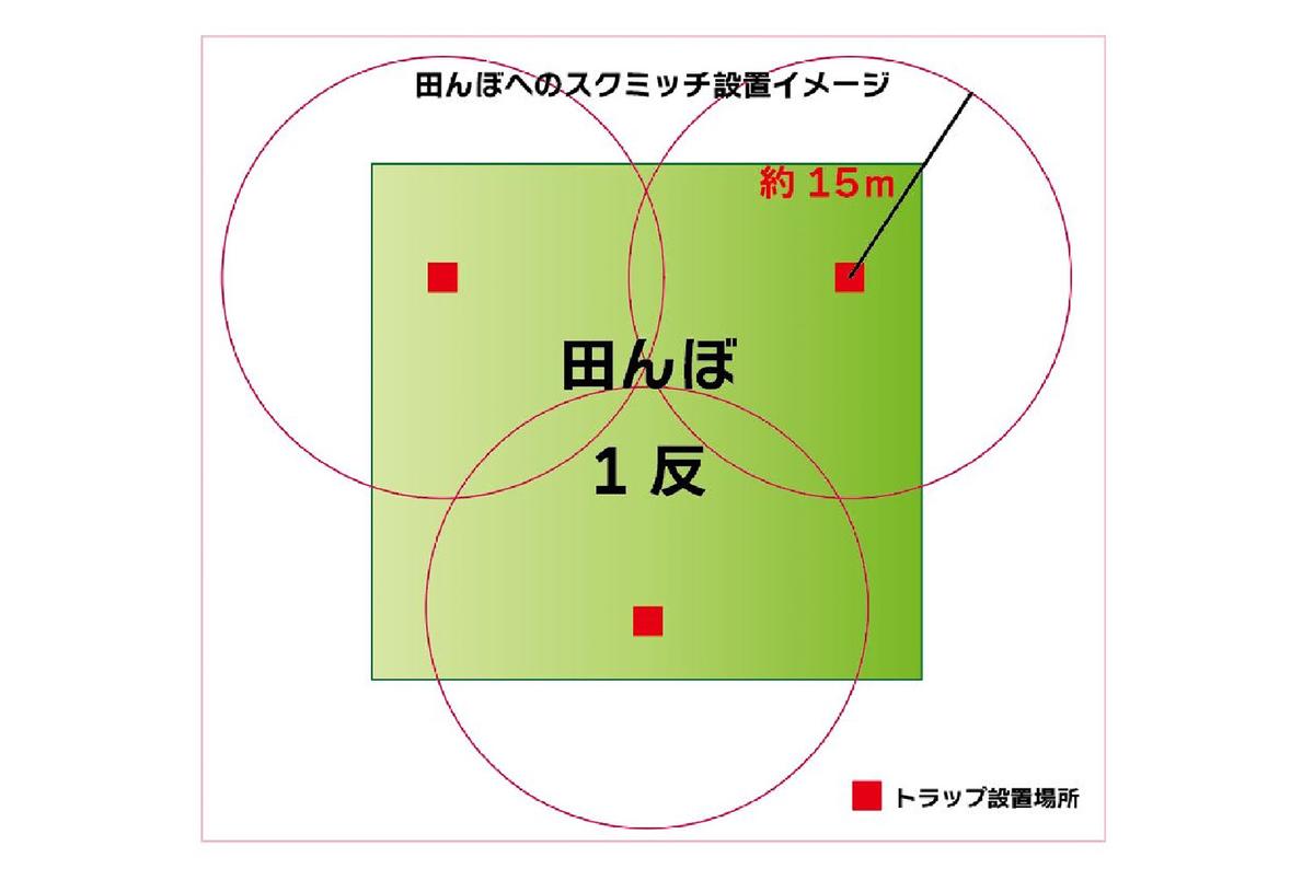 BR047_ジャンボタニシ防除トラップ【スクミッチ本体3個(1反用)】※ご使用には別途スクミッチフードが必要です