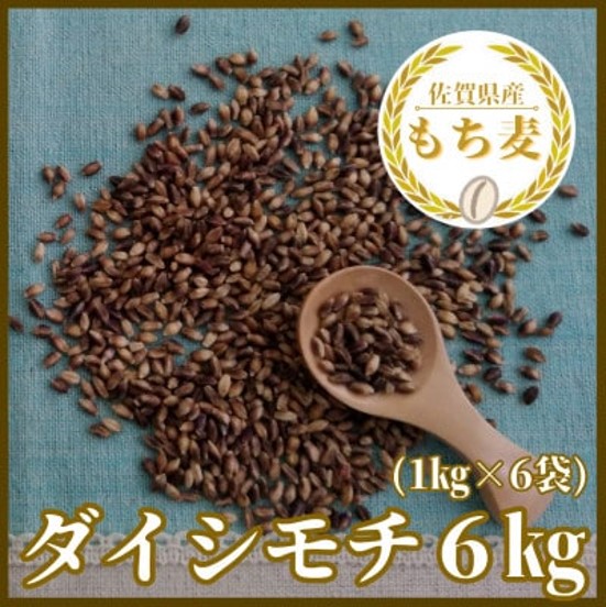 CI817_佐賀県産『もち麦』６kg(１kg×６袋)【ダイシモチ】