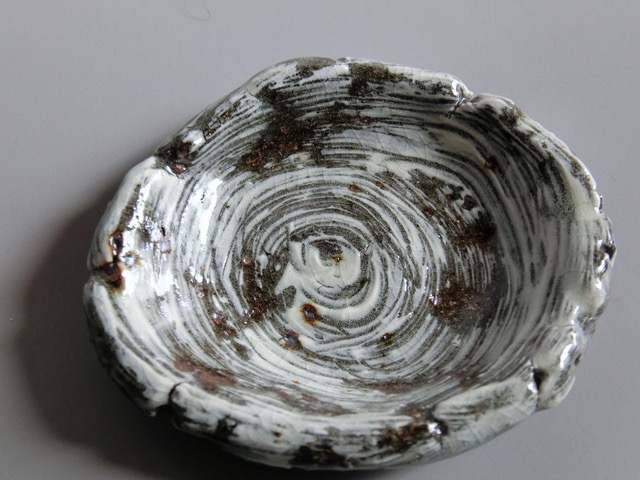 【唐津焼】中川自然坊窯 刷毛目唐津 豆皿 2客