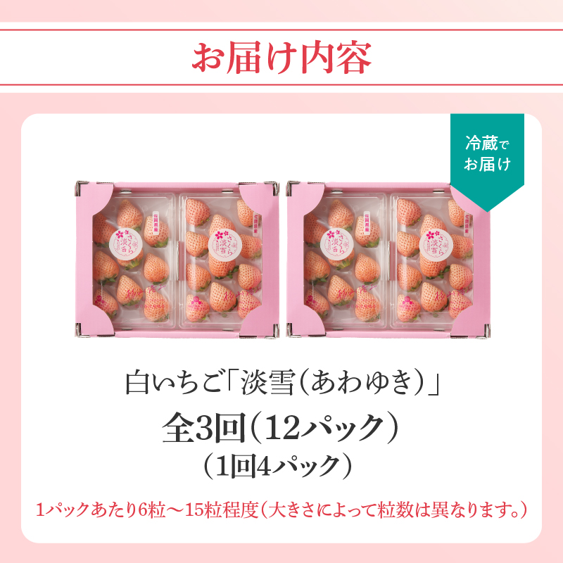 ★予約受付★杉山いちご農園 玄海町産いちご “淡雪（あわゆき）” 3ヶ月定期便DX