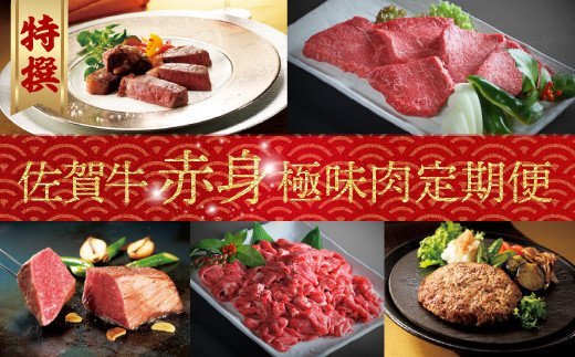 【特撰】佐賀牛-赤身-極味肉定期便（毎月1回　計12回お届け）