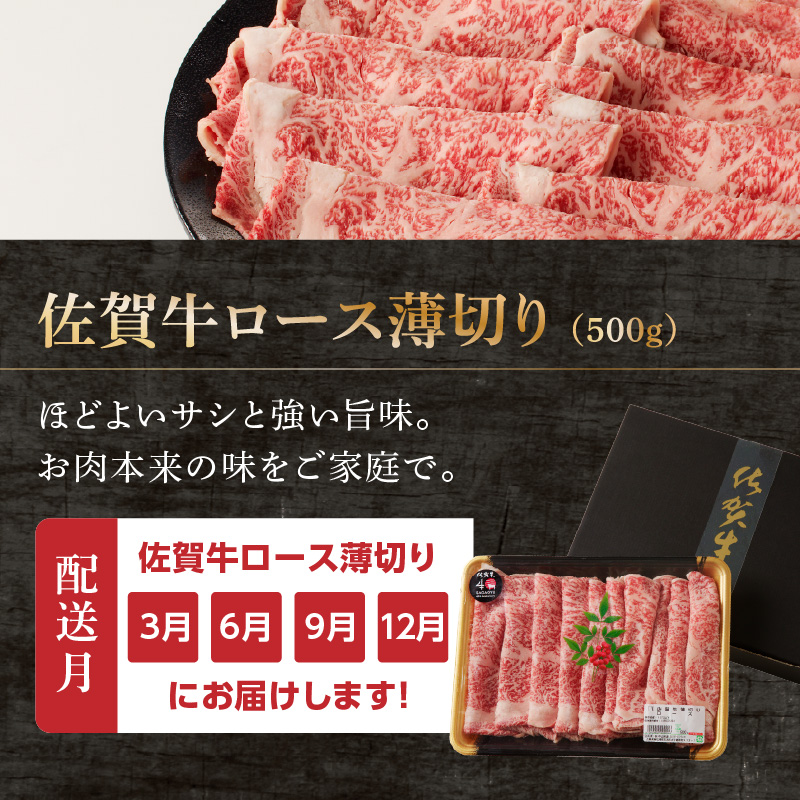 中山牧場 佐賀牛しゃぶしゃぶすき焼き定期便（12回） ／ 中山牧場 直送 牛肉 佐賀牛 霜降り 赤身 スライス 肩 ロース ウデ モモ 薄切り しゃぶしゃぶ すき焼き セット A4 A5 a4 a5 黒毛和牛 佐賀県産和牛 ブランド牛 肉 お肉 国産 佐賀県 玄海町 冷凍 人気 おすすめ